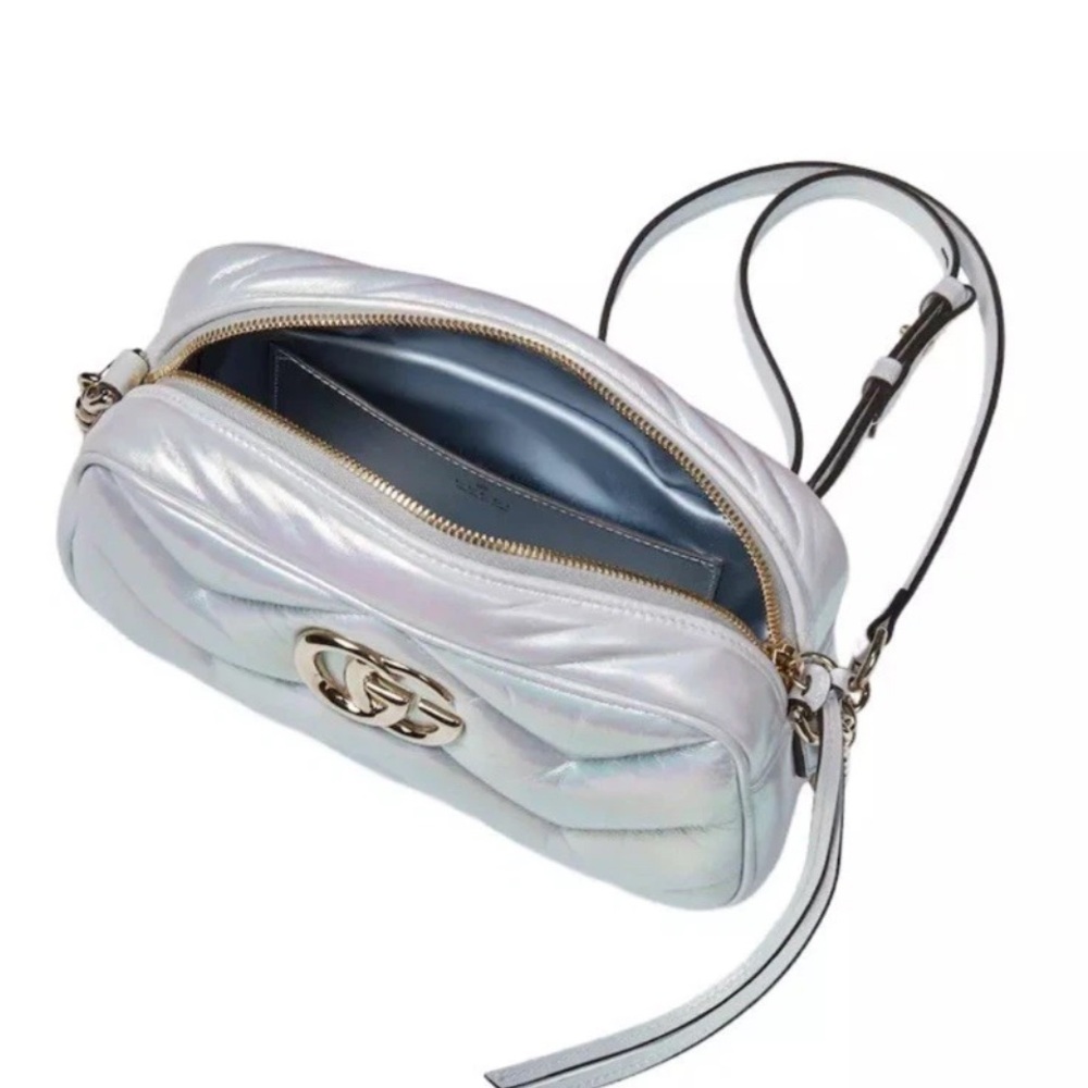 Gucci GG Iridescent Chevron Matelasse Quilted Camera Bag NWT And Box! - Picture 5 of 8